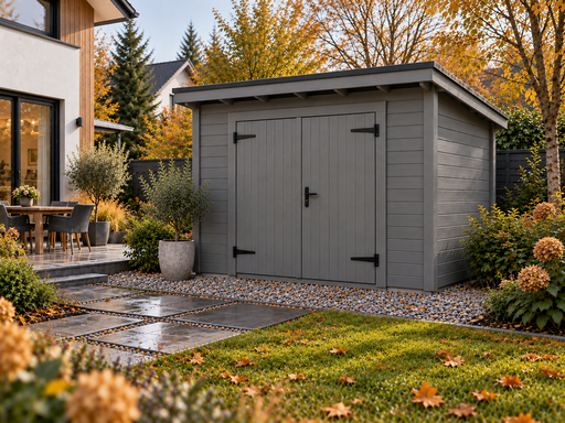 3 × 4 m tumma puinen puutarhavaja yksilappeisella katolla - garden gazebo pergola