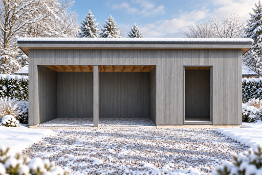 4 × 6 m polttopuuvaja – puutarhavarasto yksilappeisella katolla - garden gazebo pergola