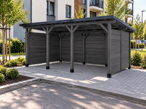 3 × 5 m puinen jätekatos kerrostaloille - garden gazebo pergola