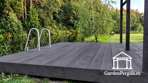 3 x 5 m puinen uima-alueen terassi - garden gazebo pergola