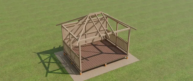 Step 7. Rafters 3: hip rafters